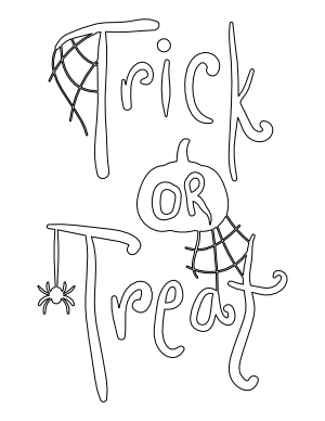 Spider Trick or Treat Coloring Page