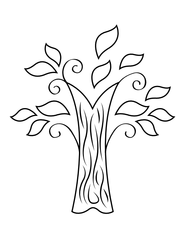 Spring Tree Coloring Page