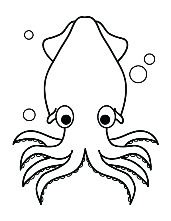 Colossal Squid Coloring Pages