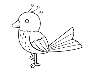 Standing Bird Coloring Page