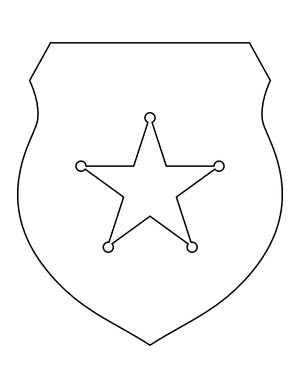 Star Police Badge Coloring Page