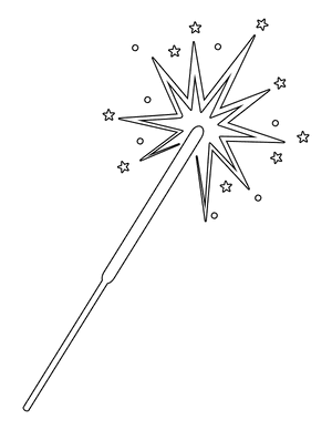 Starry Sparkler Coloring Page