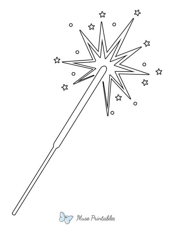 Starry Sparkler Coloring Page