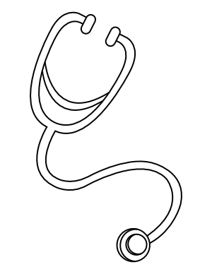 Stethoscope Coloring Page