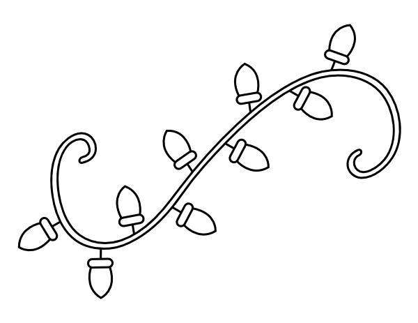 christmas light string coloring pages