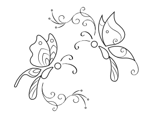 Stylish Butterfly Coloring Page