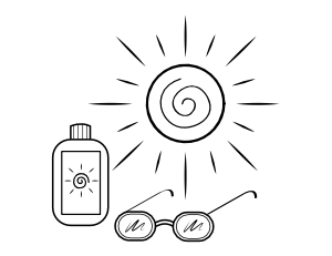 Summer Items Coloring Page