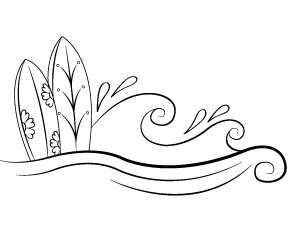 Surfboards Coloring Page