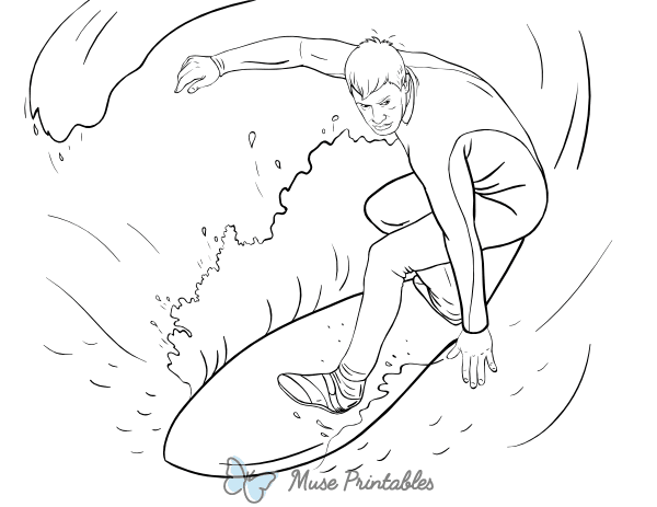 Surfer Coloring Page