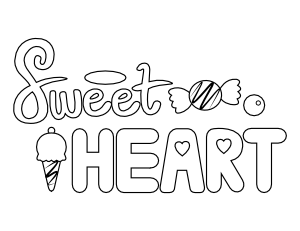 Sweet Heart Coloring Page