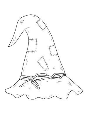 Tall Scarecrow Hat Coloring Page