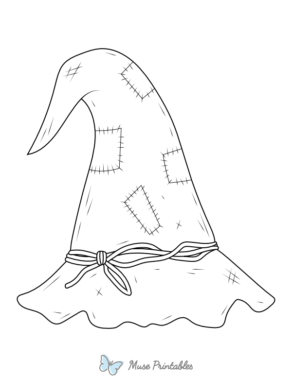 Tall Scarecrow Hat Coloring Page