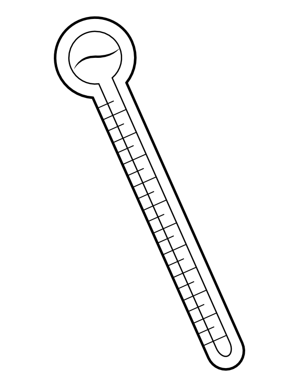blank thermometer coloring page