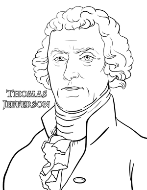 Thomas Jefferson Coloring Page