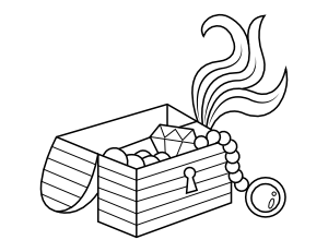 Treasure Chest Coloring Page