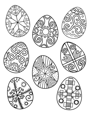 Ukrainian Easter Egg Coloring Page