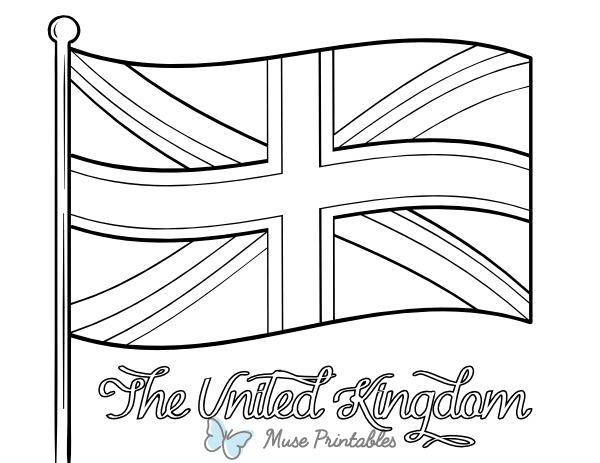 United Kingdom Flag Coloring Page