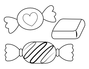 Valentine Candy Coloring Page