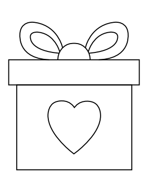 Valentine Gift Coloring Page