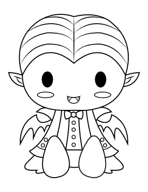 Vampire Costume Coloring Page