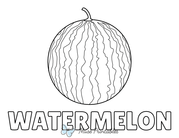 Watermelon Word Coloring Page