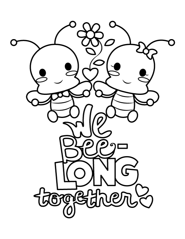 We Bee-Long Together Coloring Page