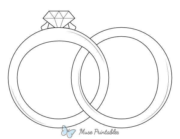 Wedding Rings Coloring Page