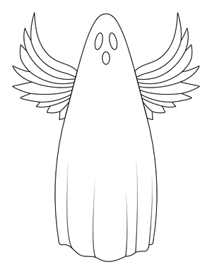 Winged Ghost Coloring Page