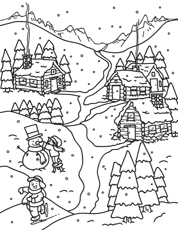44+ awesome collection Printable Winter Coloring Pages Pin On