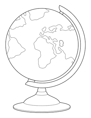 World Globe Coloring Page