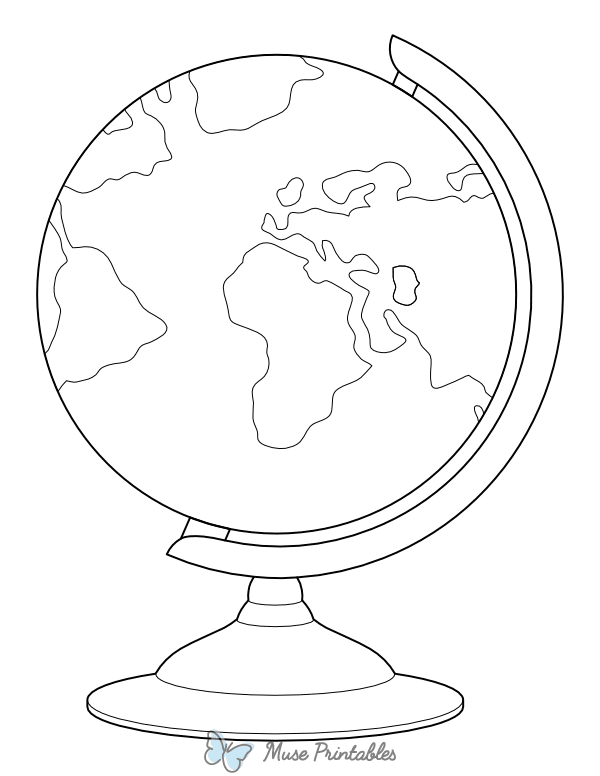 World Globe Coloring Page