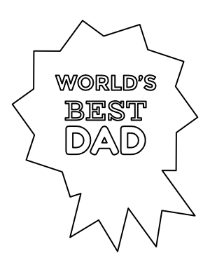 Worlds Best Dad Coloring Page