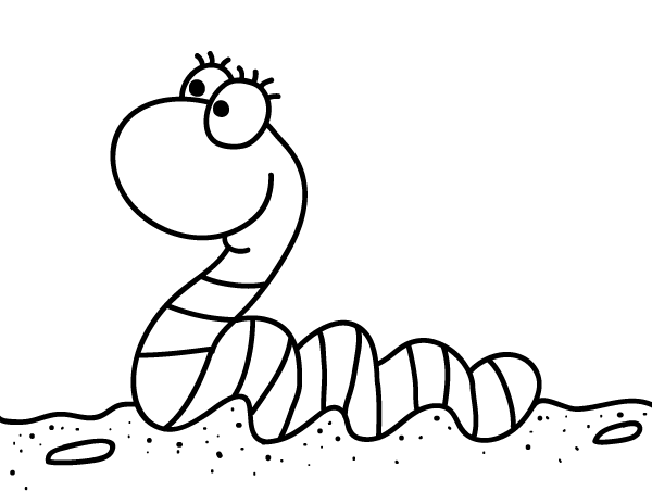 Download Worm Page Coloring Pages