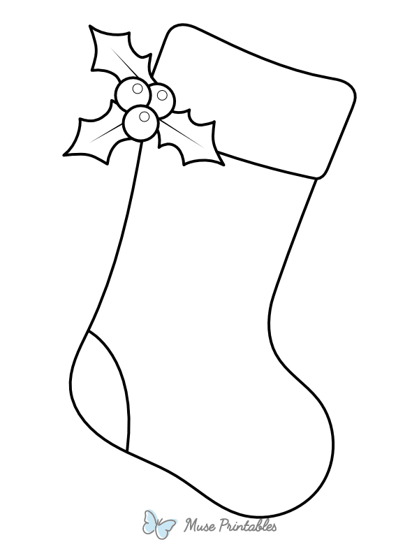 Xmas Stocking Coloring Page