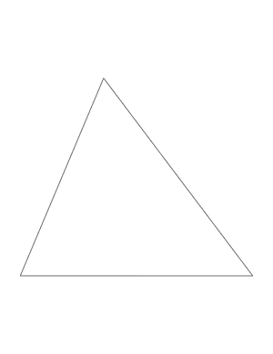 Acute Triangle Shape Outline Craft Template Printable