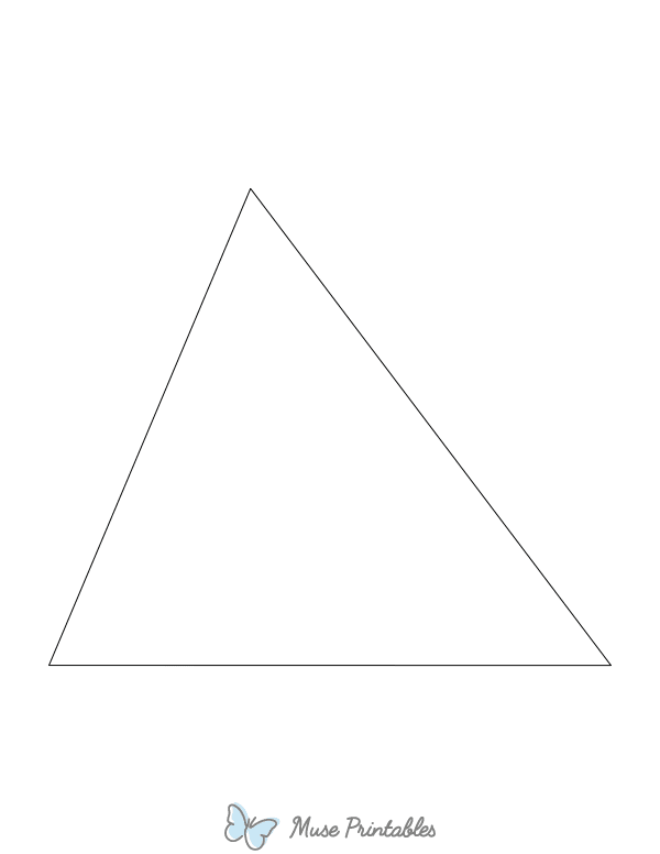 Acute Triangle Shape Outline Craft Template