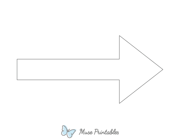 Arrow Shape Outline Craft Template