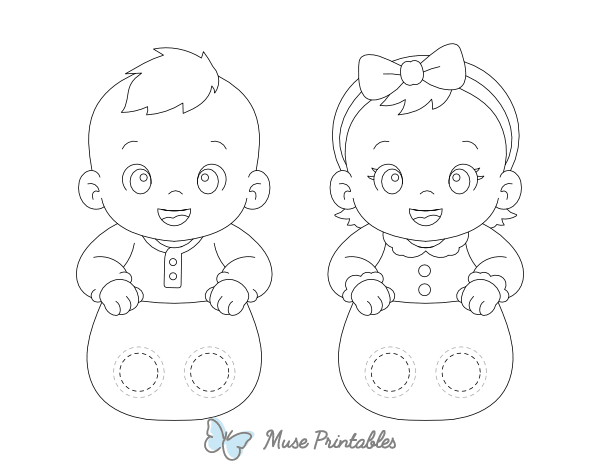 Baby Two Finger Puppet Craft Template