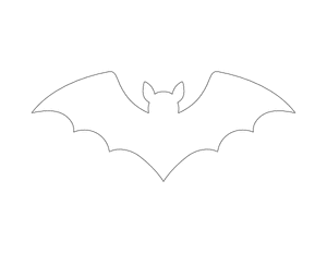 Bat Shape Outline Craft Template Printable