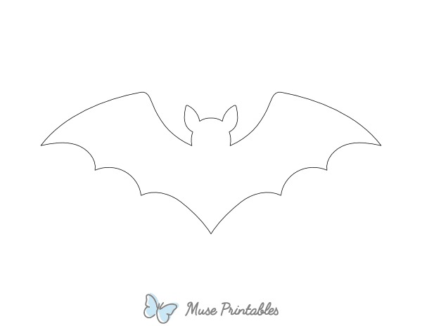 Bat Shape Outline Craft Template