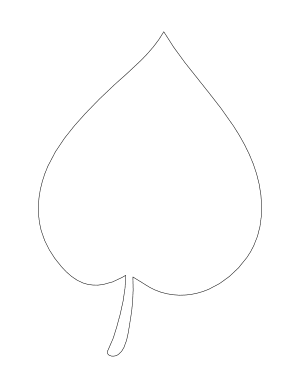 Betel Leaf Shape Outline Craft Template Printable