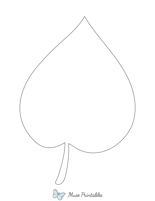 Betel Leaf Shape Outline Craft Template