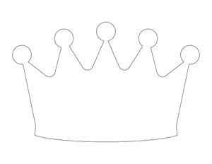 Birthday Crown Shape Outline Craft Template Printable