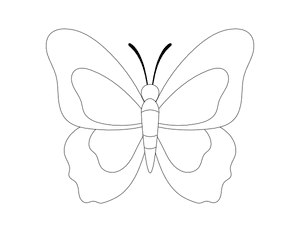 Butterfly Outline Craft Template Printable