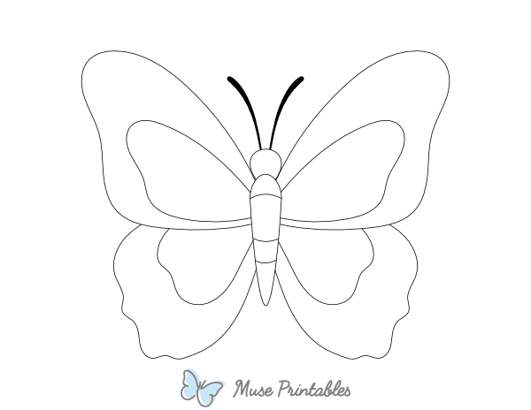 Butterfly Outline Craft Template