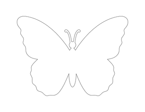 Butterfly Shape Outline Craft Template Printable