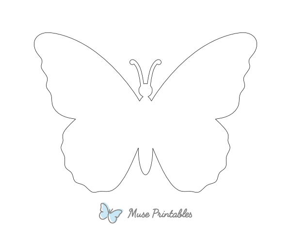 Butterfly Shape Outline Craft Template