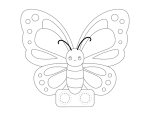 Butterfly Two Finger Puppet Craft Template Printable