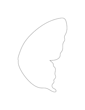 Butterfly Wing Shape Outline Craft Template Printable