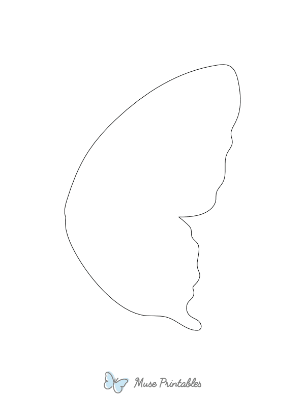 Butterfly Wing Shape Outline Craft Template Printable